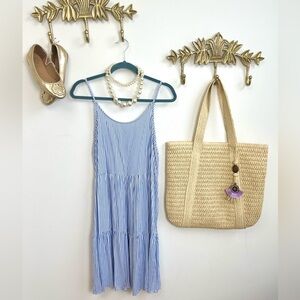 Spaghetti Strap tier dress M pit 19”